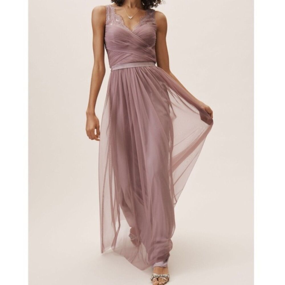 NEW BHLDN by Anthropologie Hitherto Fleur Dress – Rose Quartz